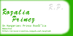 rozalia princz business card